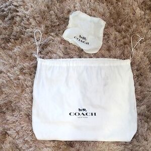 Coach Bundle  White Dust Bag Set